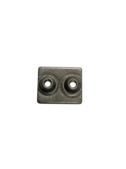 Tube Clamp, Weld Plate, 3/8in, 2-holes