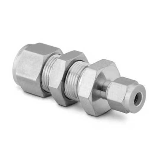 Bulkhead, 1/2in Tube OD, 3/8in Tube OD
